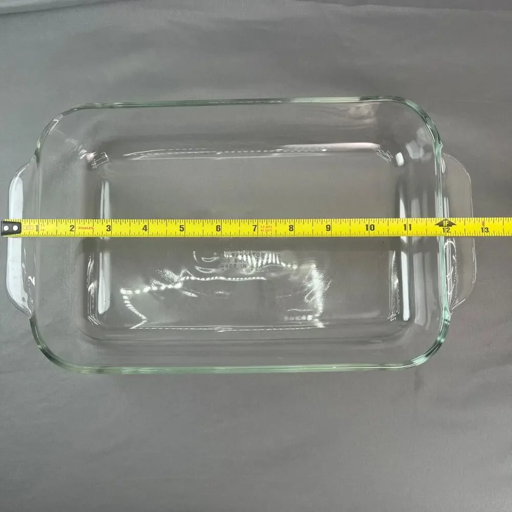 PYREX 232 Rectangular 11x7x2 Casserole Baking Dish Clear Glass Made in USA 2 Qt